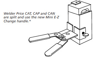 Welder CAT, CAP, CAN split with E-Z Change Handle