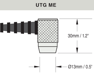 Positector UTG ME probe dimensions