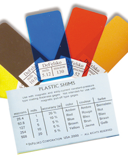 DeFelsko Standards Non-Certified Plastic Shims