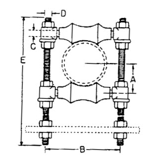 Adjustable Roll Guide dimension drawing