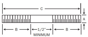 Hanger rod dimension drawing